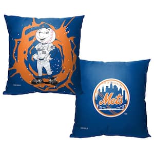 MLB Mascots Mets Printed Polyester Throw Pillow 18 X 18