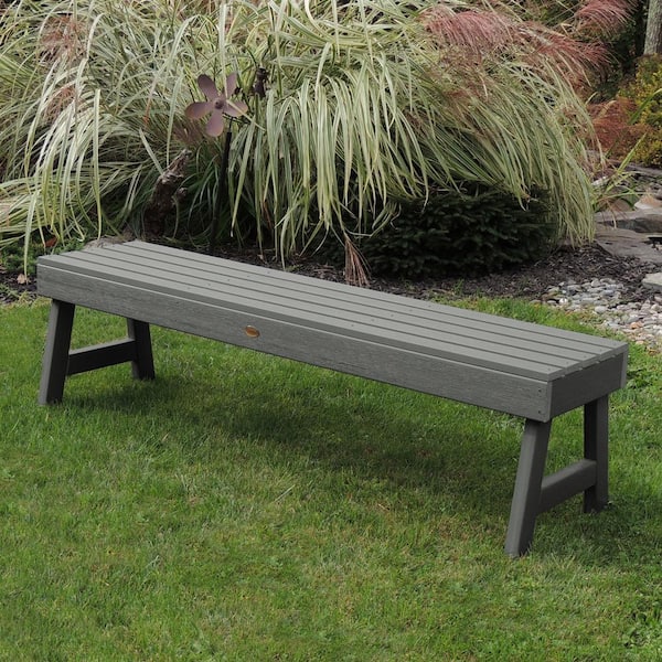 Highwood Weatherly 60 in. 2-Person Coastal Teak Recycled Plastic Outdoor Picnic Bench