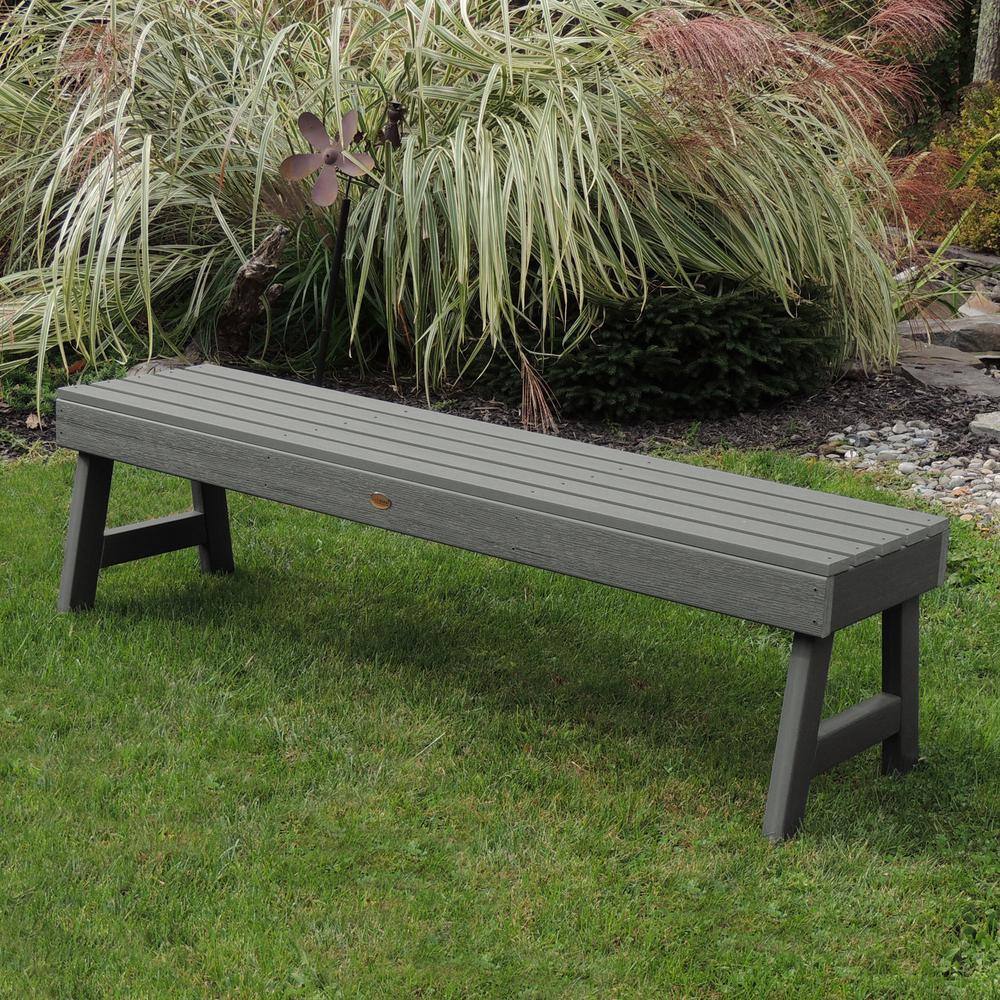 Coastal Teak Modern Backless Bench with NatureTex Surface, 56"