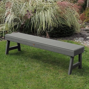 Weatherly 60 in. 2-Person Coastal Teak Recycled Plastic Outdoor Picnic Bench