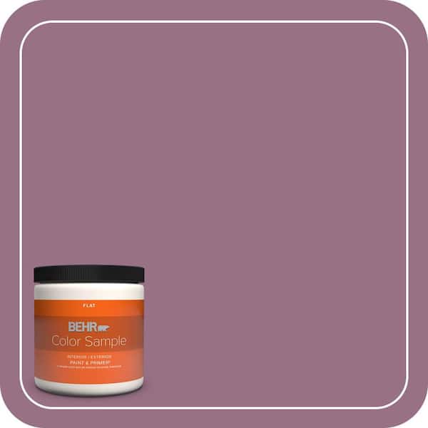 BEHR PREMIUM PLUS 8 oz. #690D-6 Meadow Flower Flat Interior/Exterior Paint & Primer Color Sample
