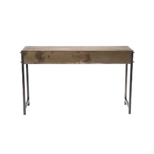Industrial 50 in. Bronze Rectangle Metal Console Table