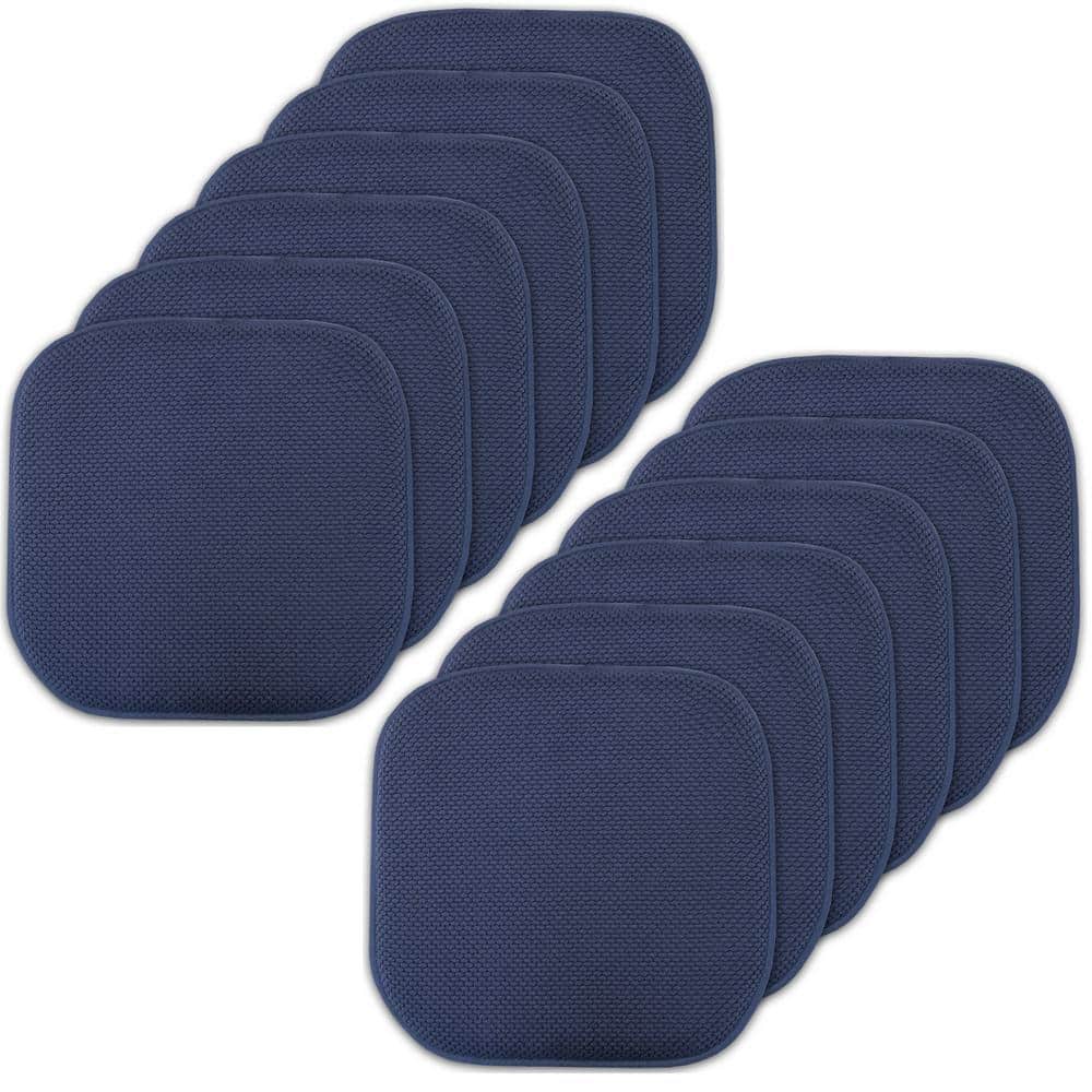 Navy, Honeycomb Memory Foam Square 16 in. x 16 in. Non-Slip Back Chair Cushion (12-Pack) price history on PriceWatchPro