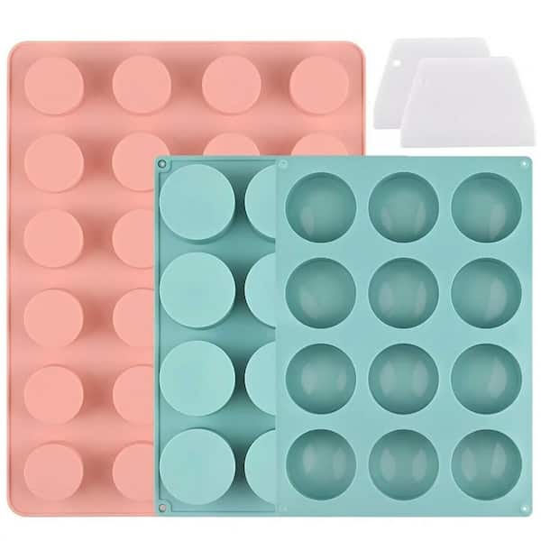 24-Piece Silicone Cake Puck Mold Set Chocolate Covered Cake Pop Molds Nonstick Baking Tools for Cakepucks DIY
