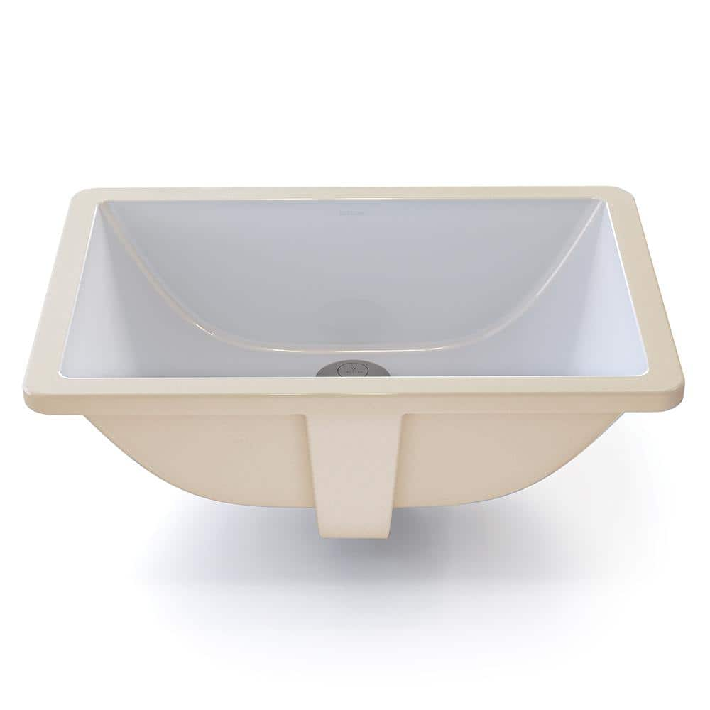 Decolav Classically Redefined Rectangular Undermount Bathroom Sink In White 1402 Cwh The Home Depot