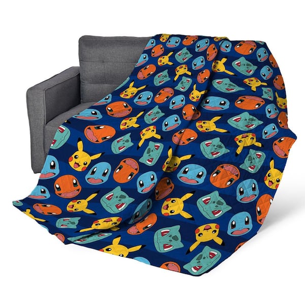 Pokemon Striped Favorites Twin Quilted Blanket 60 x 90 in.