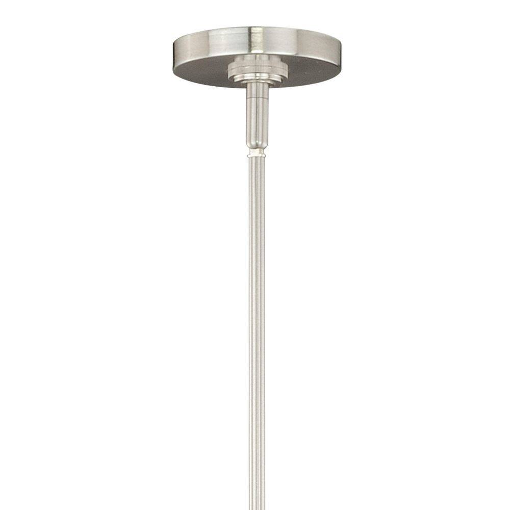 Satin Nickel Mini Pendant with Frosted Glass Shade