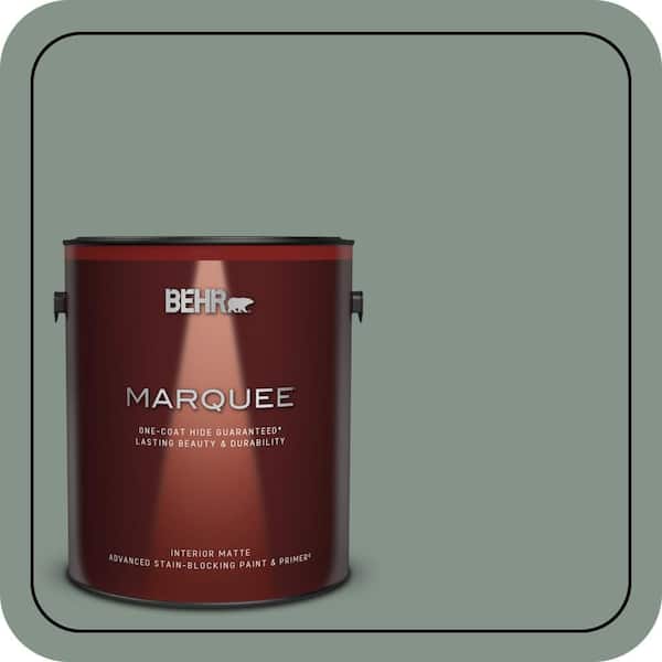 BEHR MARQUEE 1 gal. #460F-4 Wethersfield Moss Matte Interior Paint & Primer