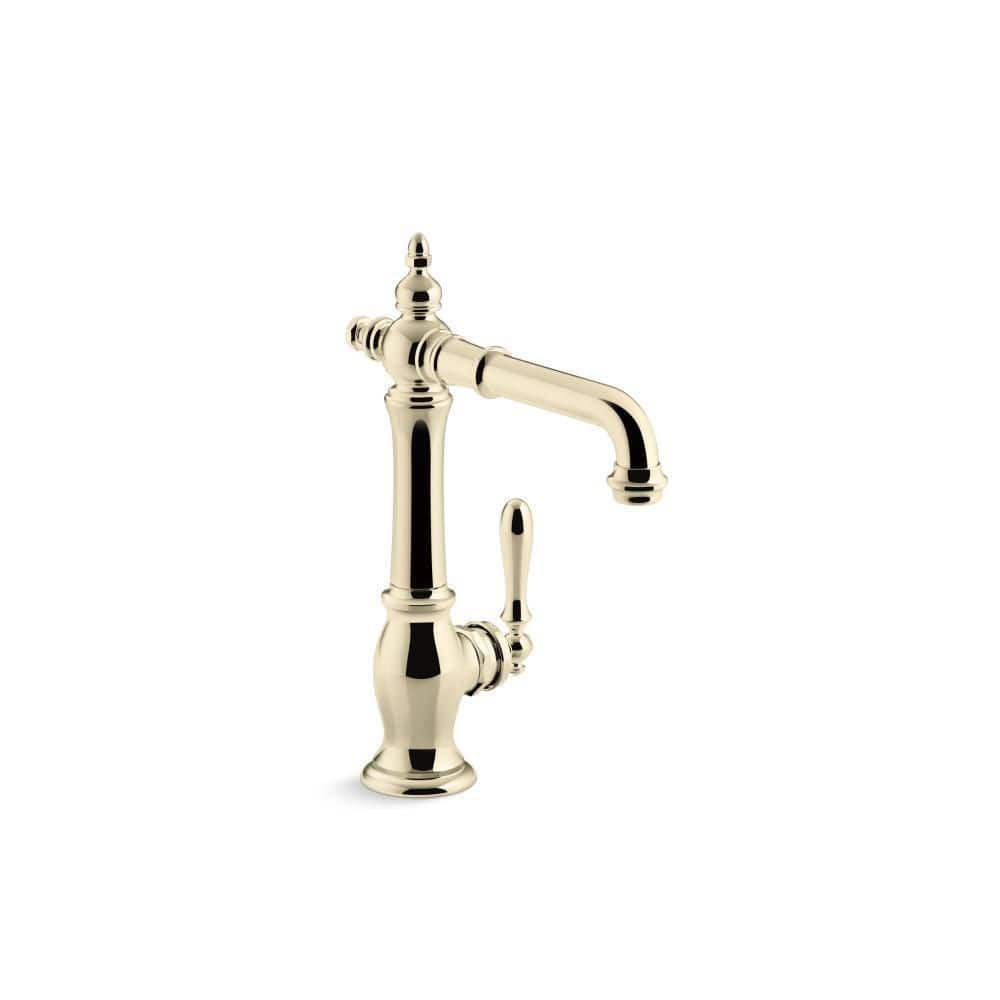 KOHLER Artifacts SingleHandle Bar Faucet in Vibrant French Gold 99267AF The Home Depot