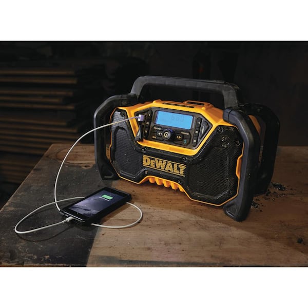 Altavoz Bluetooth Portátil Que Funciona Con Baterías De 18V De Herramientas - Compatible Con DeWalt, Milwaukee, Makita, Bosch
