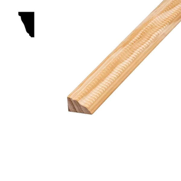 DM 1064 - 3/4 in. x 1-1/4 in. x 96 in. Solid Pine Wall and Cabinet Trim Moulding