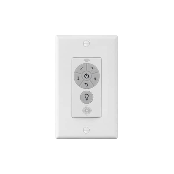 4-Speed White Wall Mount Ceiling Fan Wall Switch