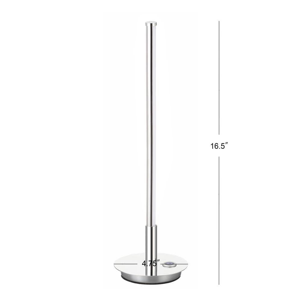 Keira 16.5" Chrome LED Modern Table Lamp