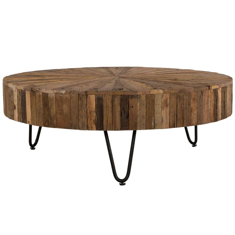 Peyla Coffee Table with Solid Wood & Copper — Stockton Heritage