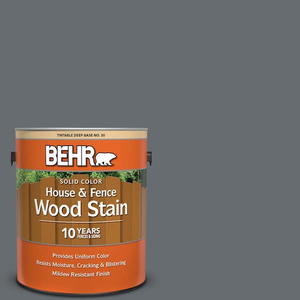 BEHR 1 gal. #770F-5 Dark Ash Solid Color House and Fence Exterior Wood Stain