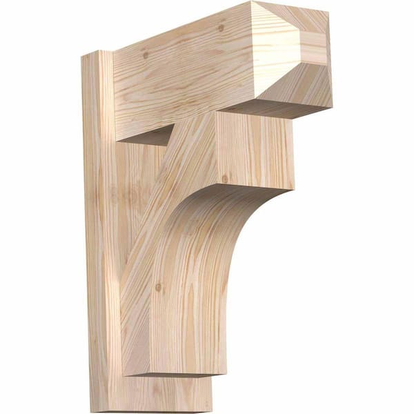 Ekena Millwork 8 in. x 22 in. x 18 in. Douglas Fir Westlake Craftsman Smooth Outlooker