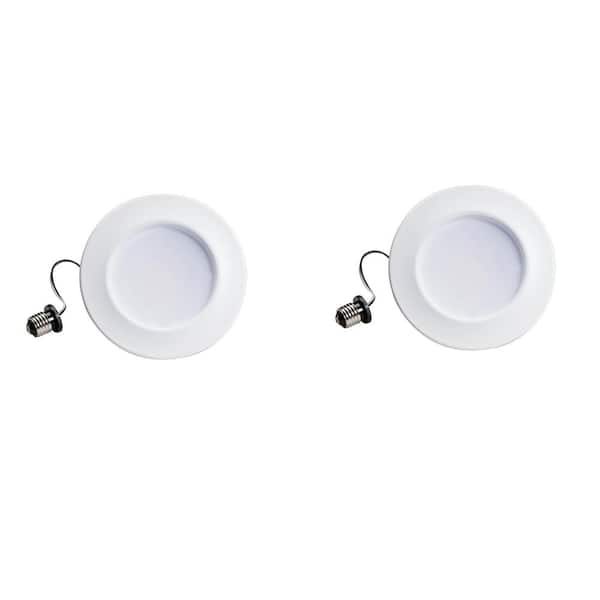 Philips 65-Watt Equivalent 5 in. Soft White 6 in. Dimmable Integrated LED Recessed Retrofit Trim with Warm Glow (2-Pack)
