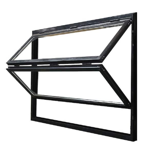 60 in. x 46 in. Elite Awning Slide Up Window in Black AV6046PUB - The ...