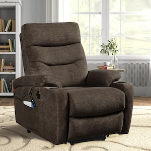 Brown Polyester Standard (No Motion) Recliner