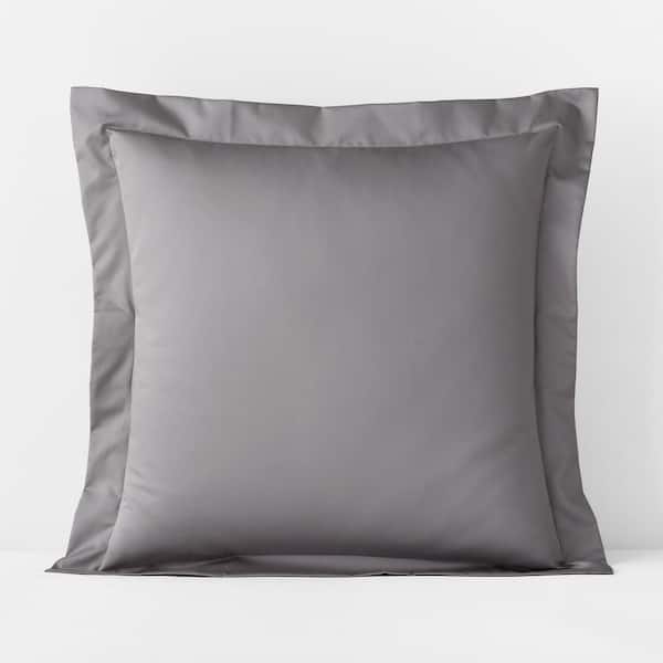 The Company Store Legends Hotel Silver 450-Thread Count Wrinkle-Free Supima Cotton Sateen Euro Sham
