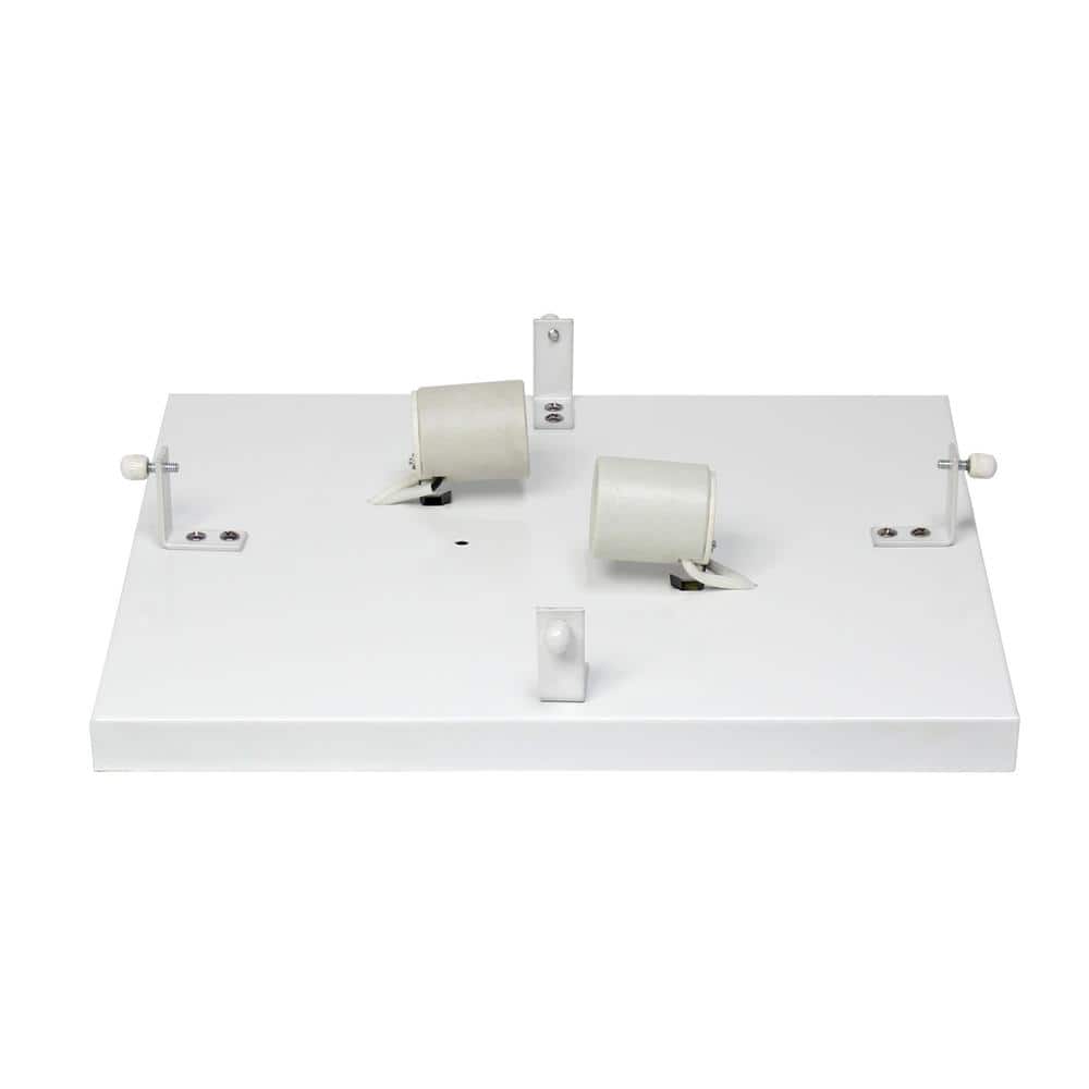 White Crystal Rectangle Close-To-Ceiling Light Fixture