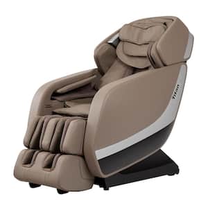 Jupiter XL Series Grey Faux Leather Reclining 3D Massage Chair with 3D L-Track, Bluetooth Speakers, XL Height Capacity