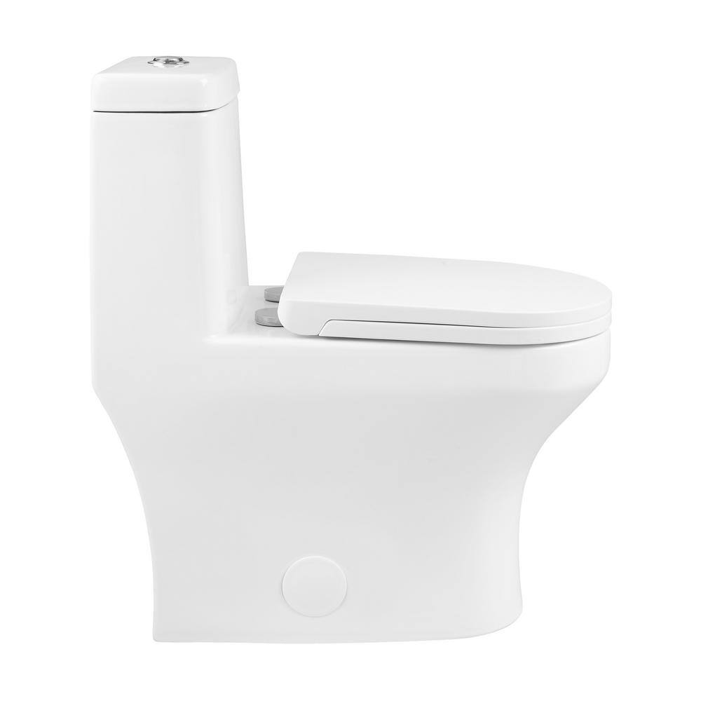 Vezina White Elongated One-Piece Dual Flush Toilet