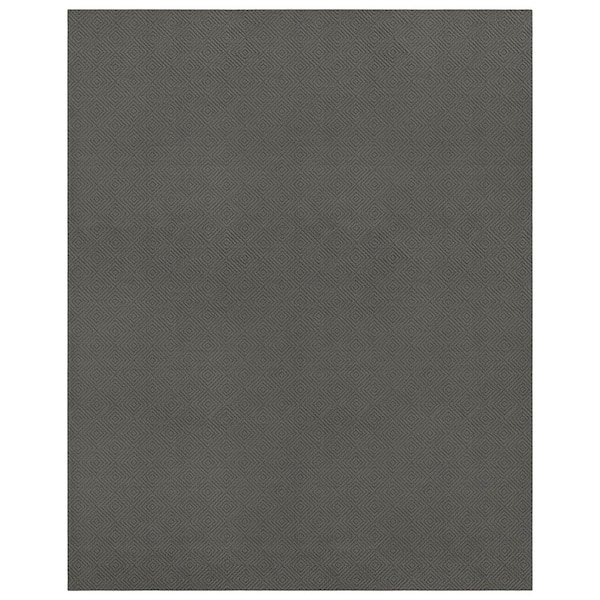 Brentwood Jasmine 12 ft. x 15 ft. Cinder Gray Geometric Area Rug