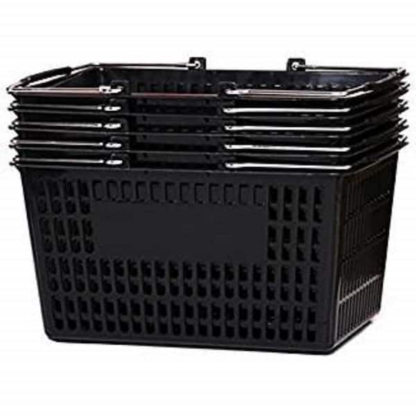 Only Hangers Black Plastic Caddy Basket (Set of 5 Baskets)