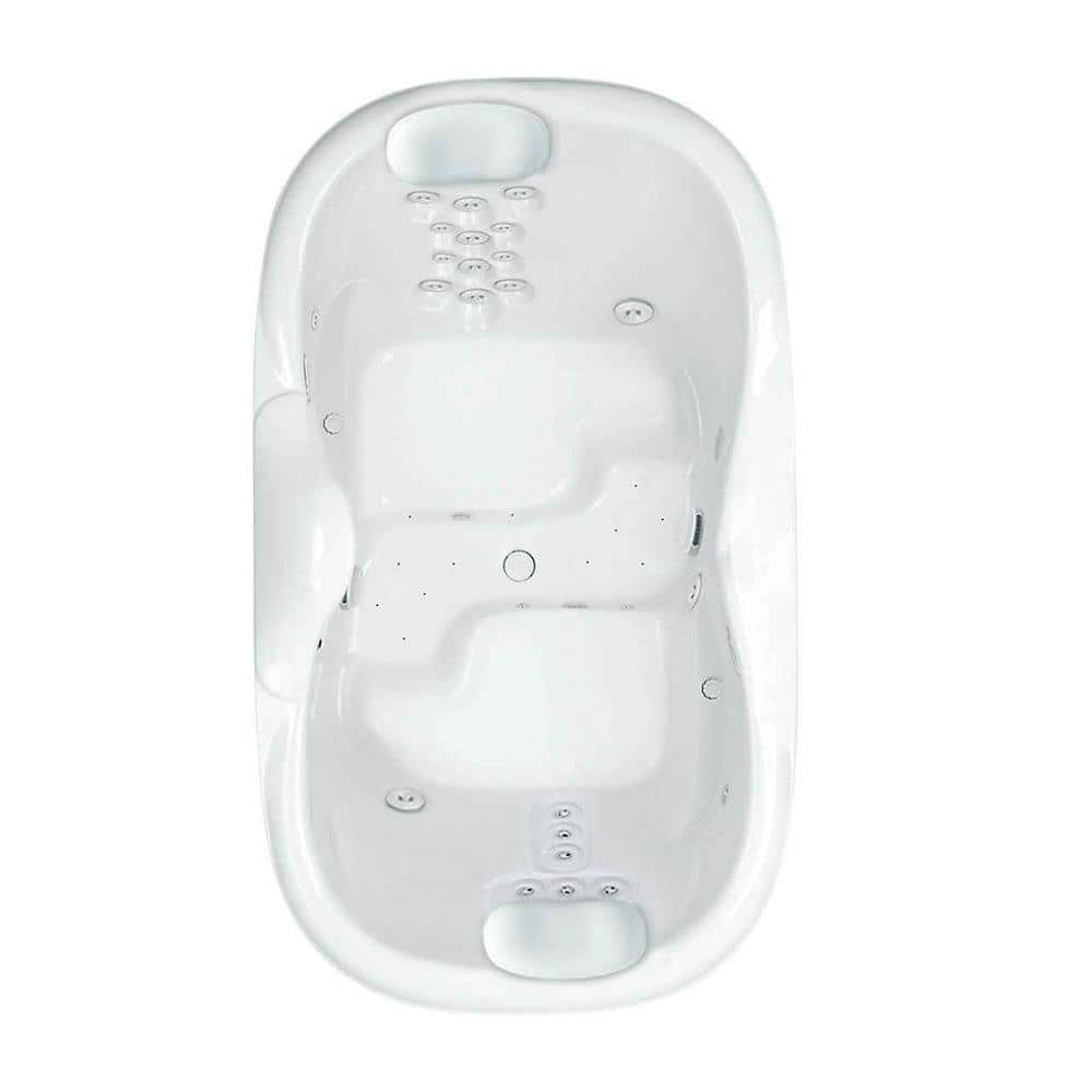 Millennium 10-82 in. x 48 in. Acrylic Center Drain Oval Drop In Air Bath/Wh