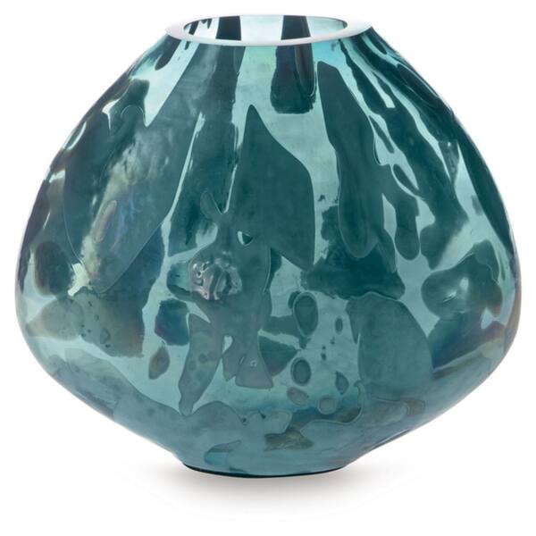 Signature DESIGN BY ASHLEY Cartshaw 7 in. Green Glass Bud Decorative Vase