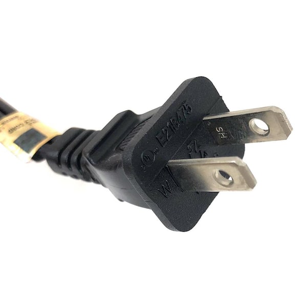 6Ft Cord 2 Prong Power Cable 2 Slot Wall Cable Replacement Printer Power Cable 18 AWG AIR SIX UL Listed 