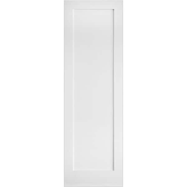Krosswood Doors 28 in. x 96 in. Shaker 1-Panel Primed Solid Core MDF Interior Door Slab