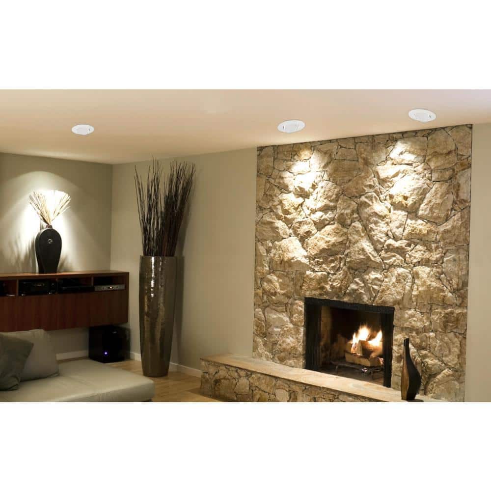 Sleek White Aluminum 7.28" LED Recessed Lighting Kit for Indoor/Outdoor