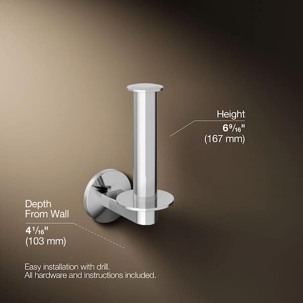 KOHLER Wall-Mount Vertical Toilet Paper Holder in Polished Chrome