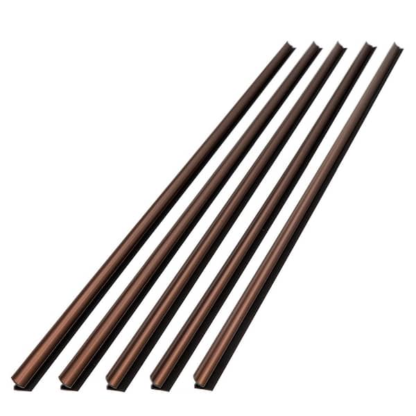 Oil Rubbed Bronze 47 in. Vinyl Backsplash Accessory Inside Corner Trim (5-Pack)