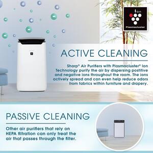 Smart Air Purifier w/ Plasmacluster Ion Technology for XL Rooms True HEPA Filter for Dust, Smoke, Pollen and Pet Dander