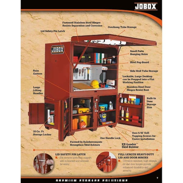 Crescent Jobox 63 in. W x 42 in. D x 80 in H Heavy Duty Crescent Jobox 63 in. W x 42 in. D x 80 in H Heavy Duty
