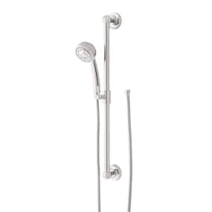 5-Spray Wall Mounted Handheld Shower Head 1.8 GPM in Chrome