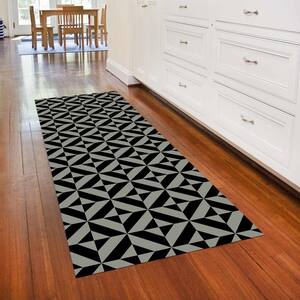 FlorArt Parquet Mod 22 in. x 69 in. Low Profile Rubber Backed Kitchen Mat