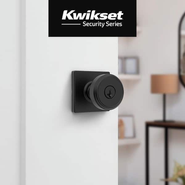 Maven Matte Black Square Keyed Entry Knob with Smart Key Technology