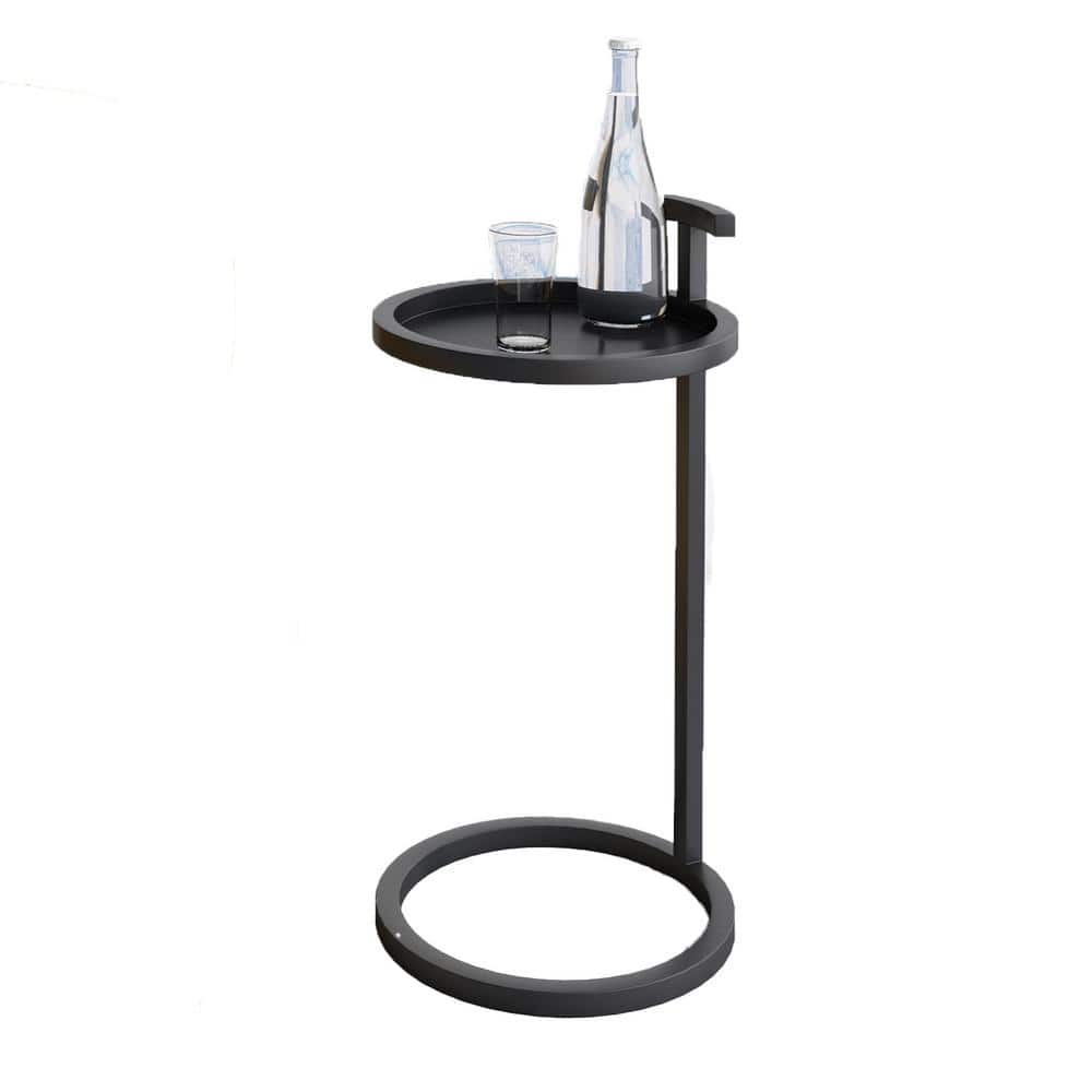 Camden Black and Gold Metal Round Side Table