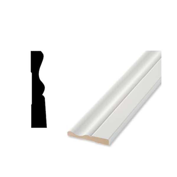 Woodgrain Millwork WG A314 - 15/32 in. x 3-1/4 in. Primed MDF Base Molding
