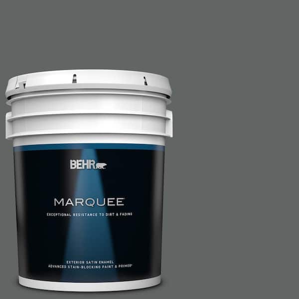 BEHR MARQUEE 5 gal. #BXC-41 Charcoal Satin Enamel Exterior Paint & Primer
