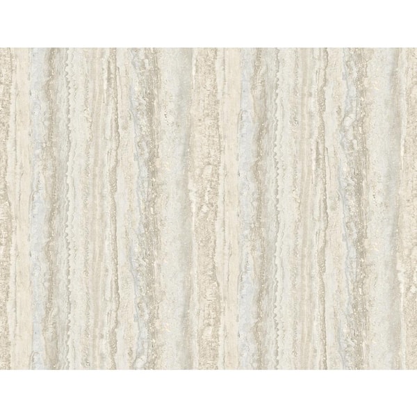 A-Street Prints Beige Hilton Taupe Marbled Paper Vinyl Non-Pasted Textured Repositionable Wallpaper