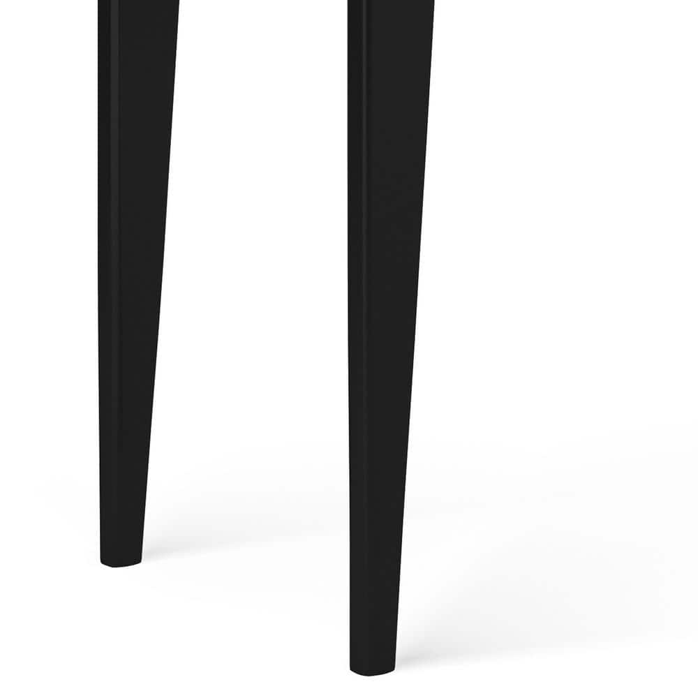 Harper Transitional Solid Hardwood Console with Storage in Black