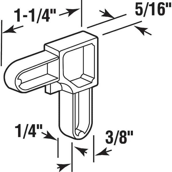 1/4 in. x 5/8 in. Plastic Mobile Home Screen Frame Corner in White (20-Pack)