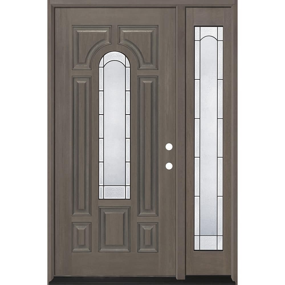Regency 53 in. x 80 in. CenterLite Empire Glass LHIS Ashwd Mahogany Fiberglass Prehung Front Door w/14in-Full SL 4-9/16 price history on PriceWatchPro