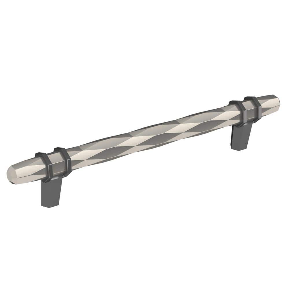 London 6-5/16 in. (160mm) Modern Polished Nickel/Black Chrome Bar Cabinet P