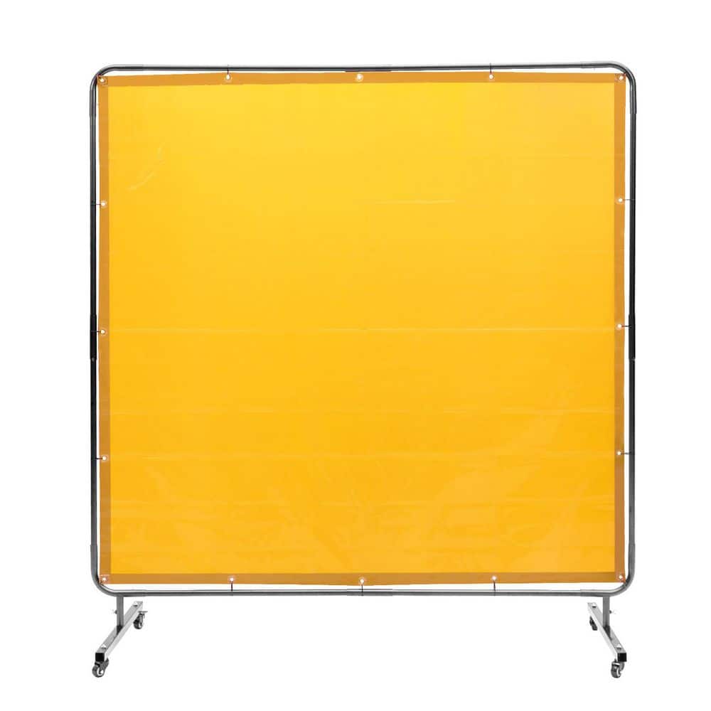 Welding Screen with Frame 6 ft. x 6 ft. Welding Curtain with 4-Wheels Welding Protection Screen Yellow Vinyl price history on PriceWatchPro